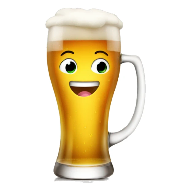 happy glass of beer sticker