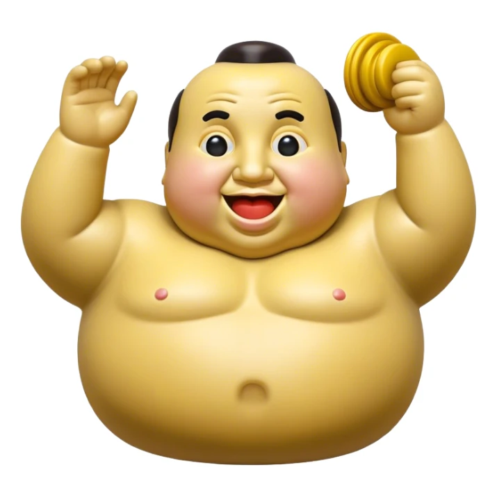 Cinematic Realistic Botero Sculpture Pop Culture Emoji, featuring an exaggerated, whimsical portrayal inspired by the famed sculptor rendered with dynamic textures and vibrant, artistic lighting. sticker