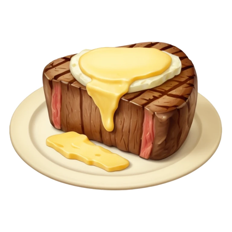 butter on steak with patato sticker