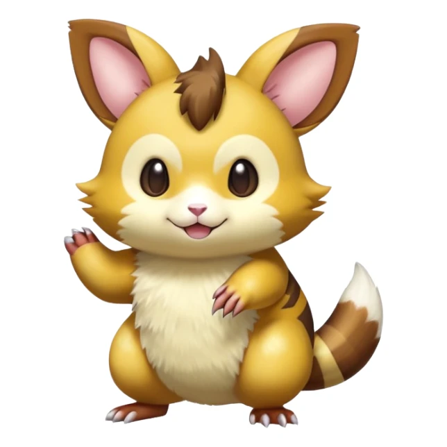 Shiny Furret-Raichu-Hybrid (Full body) sticker