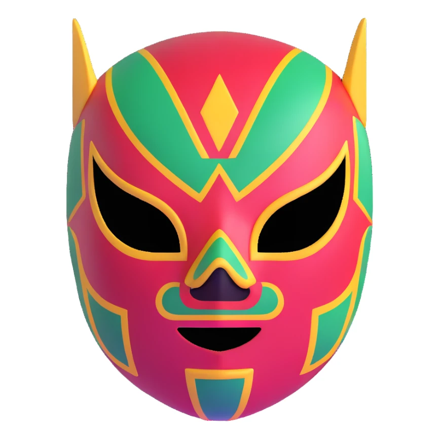 vibrant mexican luchador mask sticker