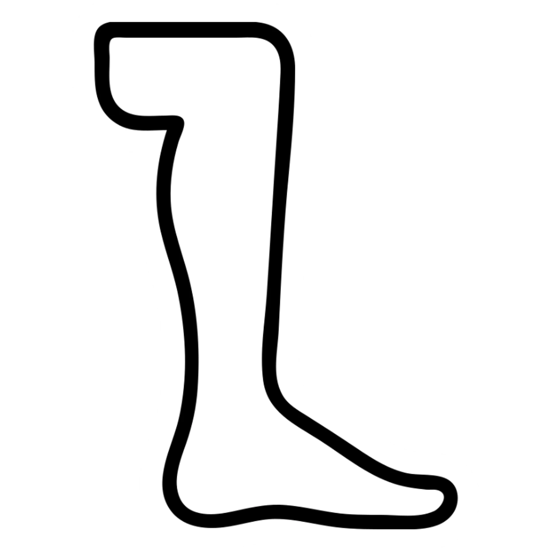 Outline icon of human leg and foot sticker