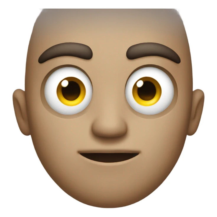 Male emoji with eyes that are different heights sticker