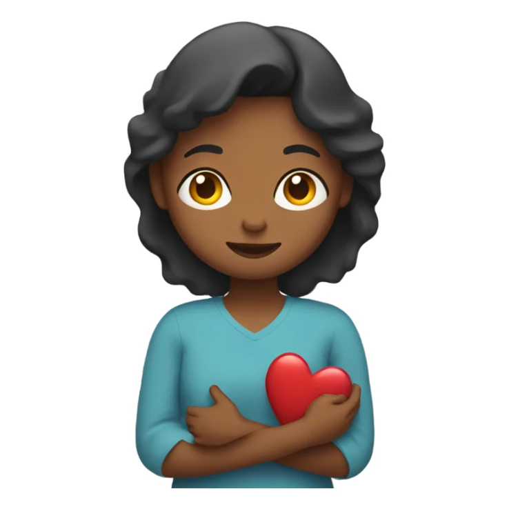 Mother holds her heart in her arm sticker