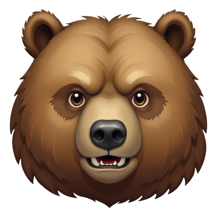 rough grizzly bear with a big nasty scar across his faced sticker