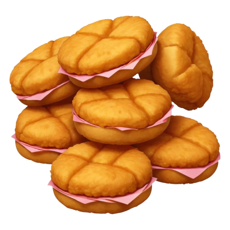 A bunch of chicken nuggets doing six seven sticker