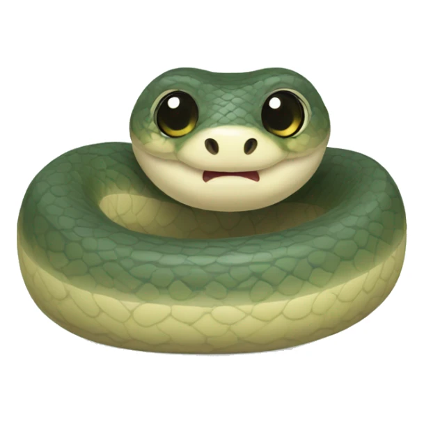Cute little baby chubby snake sticker
