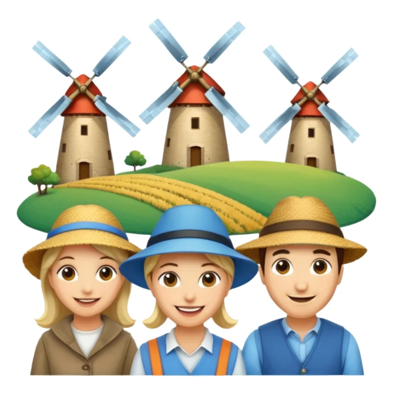  People WEARİNG ÇİFTÇİ HAT with  Windmills sticker