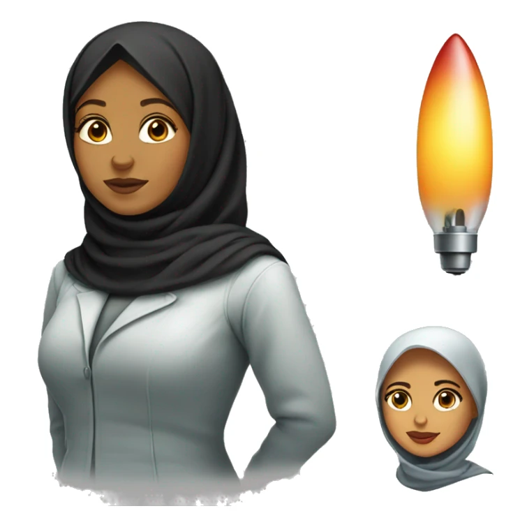 hijabi woman rocket scientist sticker