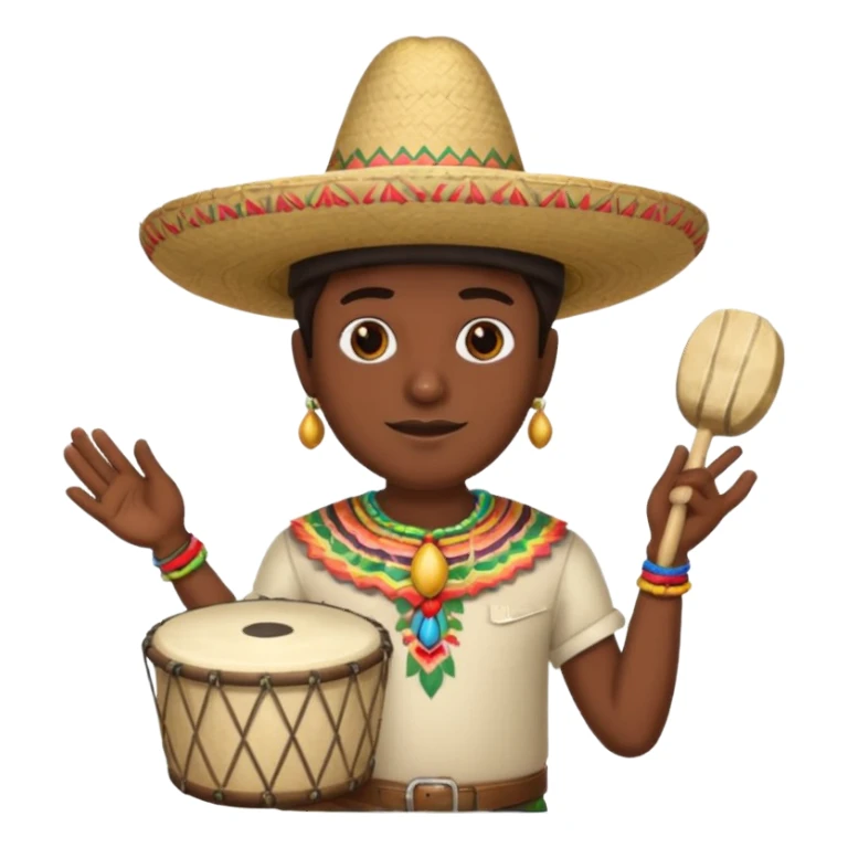 tung tung sahur in mexican hat sticker