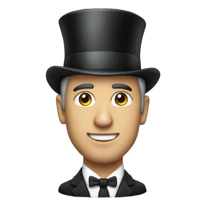 a man in a suit and top hat sticker