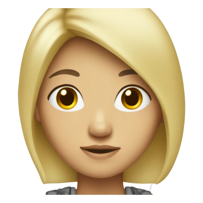 Blonde Asian girl sticker