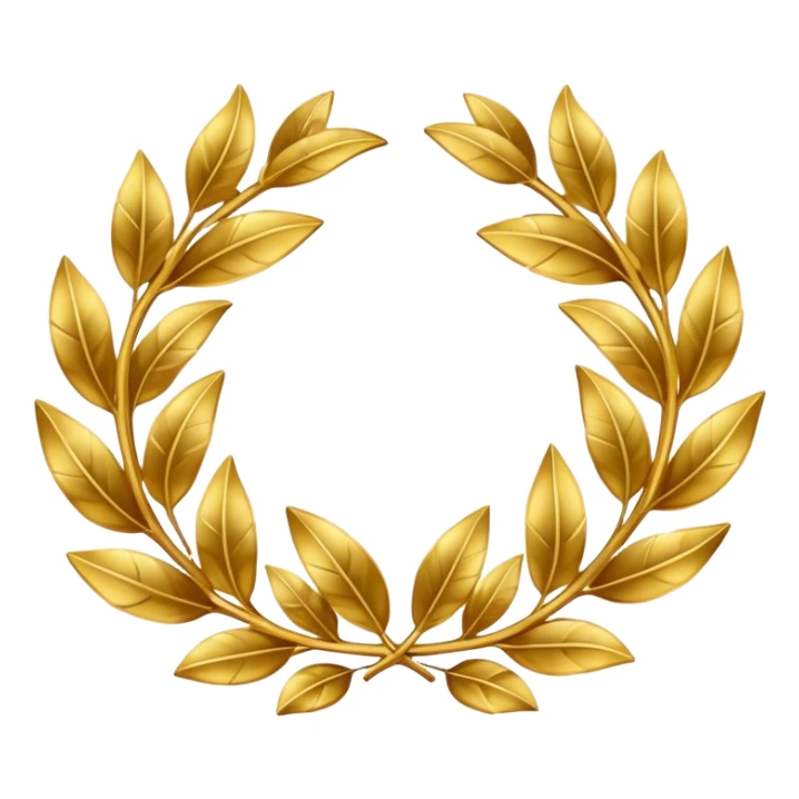 golden laurel wreath with dollar symbols sticker