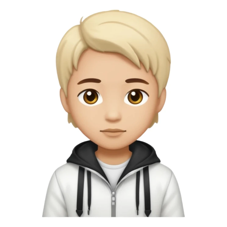 more aesthetic make it all white and chibi style sticker