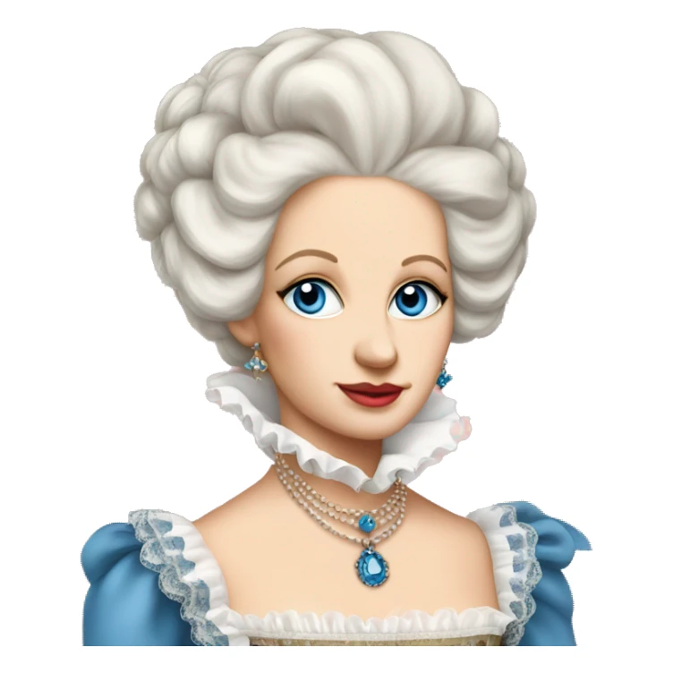 marie Antoinette with blue eyes sticker