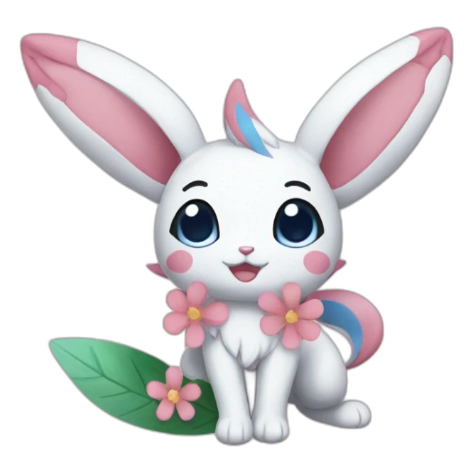 Sylveon with flower sticker