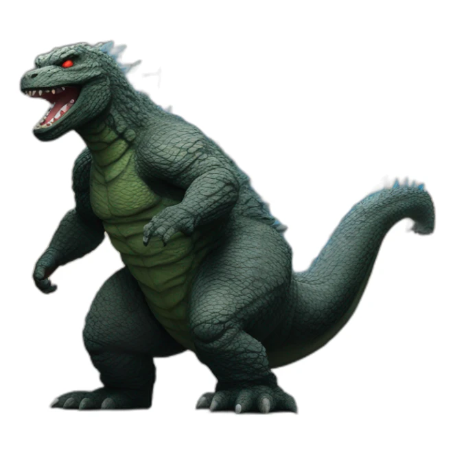 Godzilla qui detruit une ville sticker