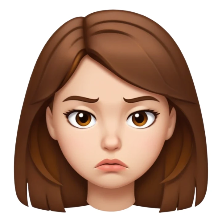 Fille énervé qui fait la tête  sticker