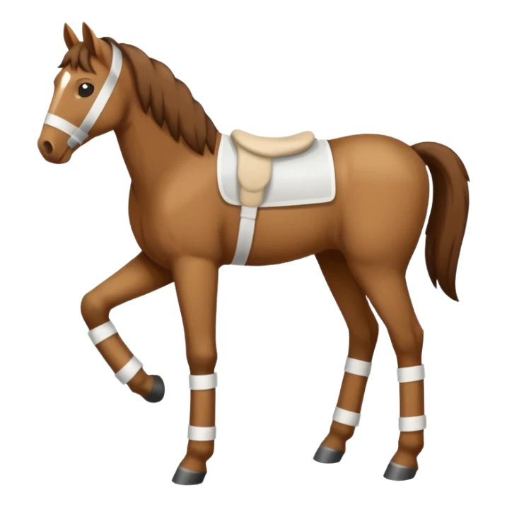 horse with one bandaged leg sticker