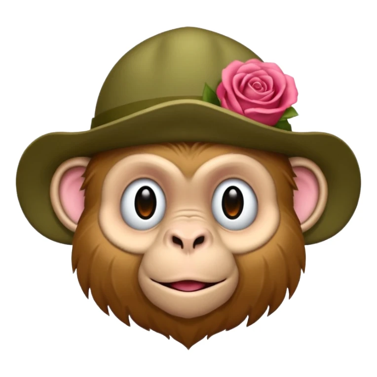Un singe l’animal de couleur rose  sticker