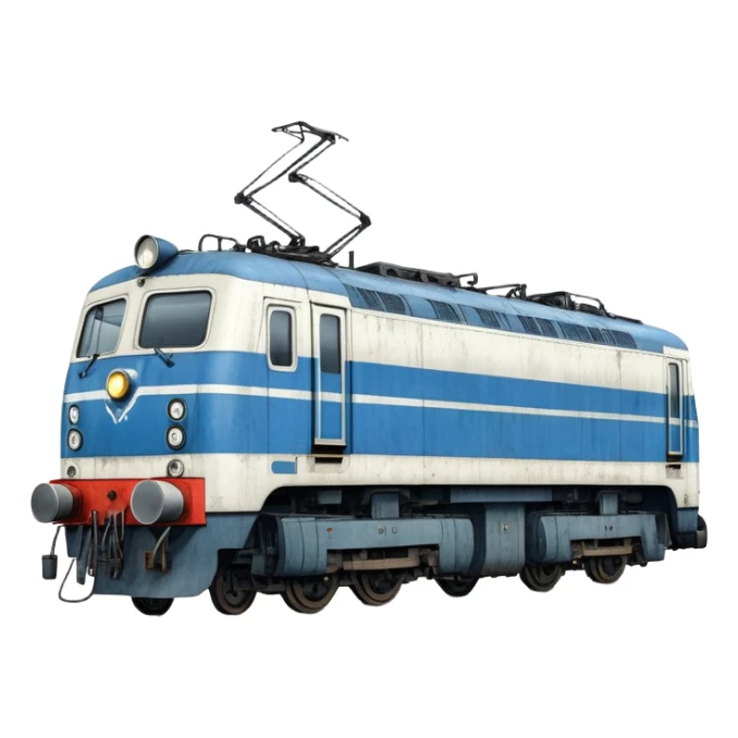 A soviet blue-white electric locomotive “chs 200” sticker