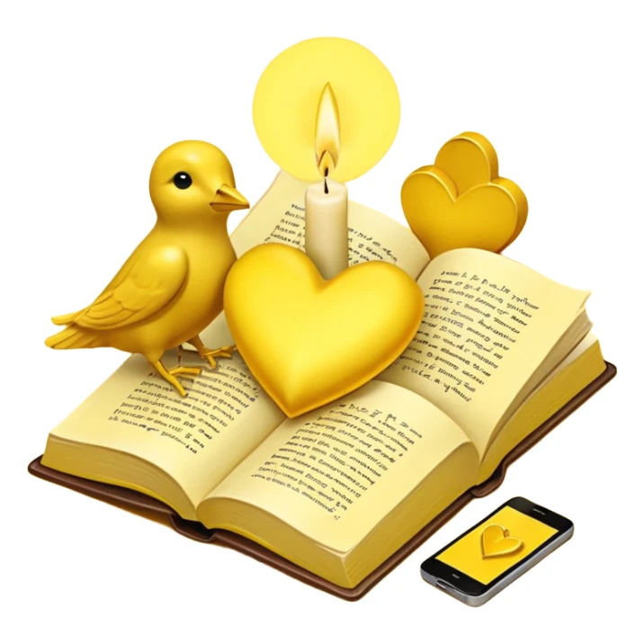 with this color code, #fff59b:

- heart emoji,
- diamond emoji,
- book emoji,
- feet emoji (footsteps),
- people hugging emoji,
- candle emoji,
- bell emoji,
- notification emoji,
- mobile emoji,
- love letter emoji,
- sun emoji
- seed emoji sticker
