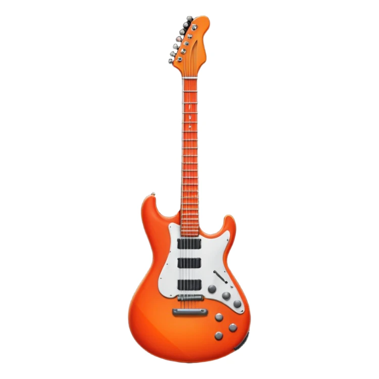 Red and orange colors Electronic V guitar sticker