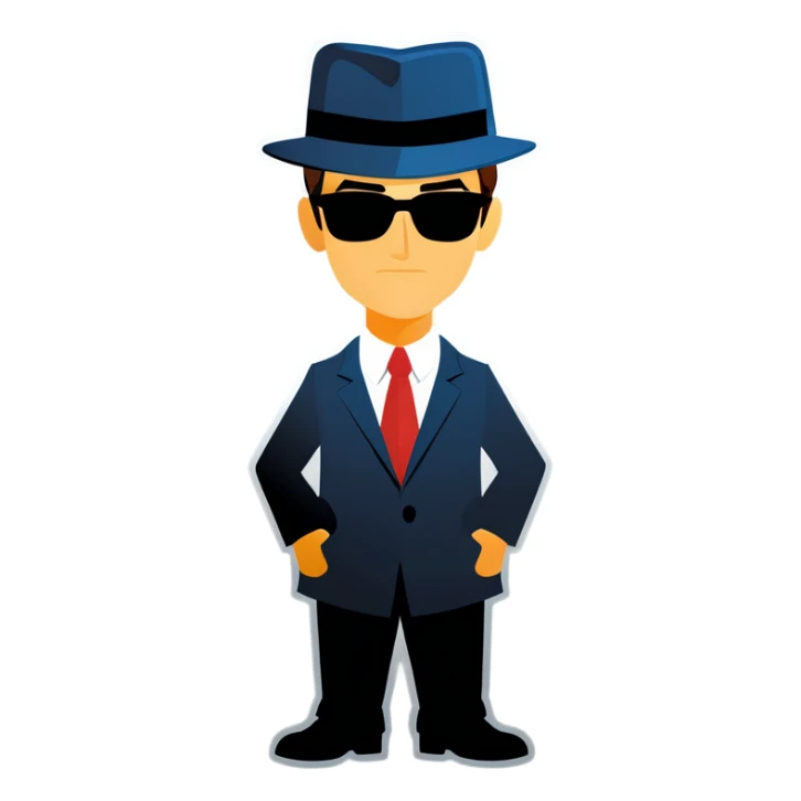 Secret agent man sticker