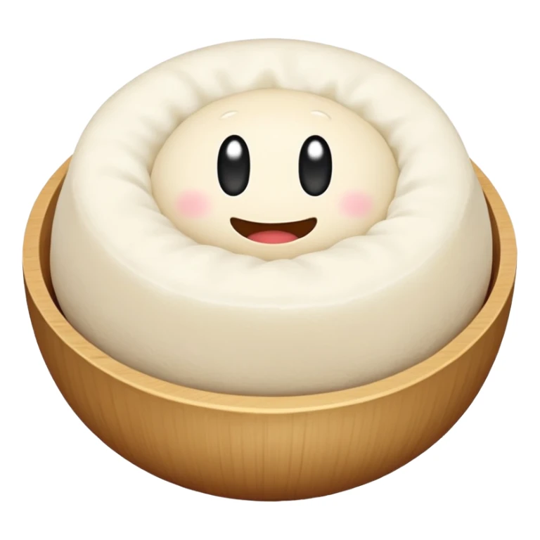 glutinous rice flour dough with no background with no face sticker
