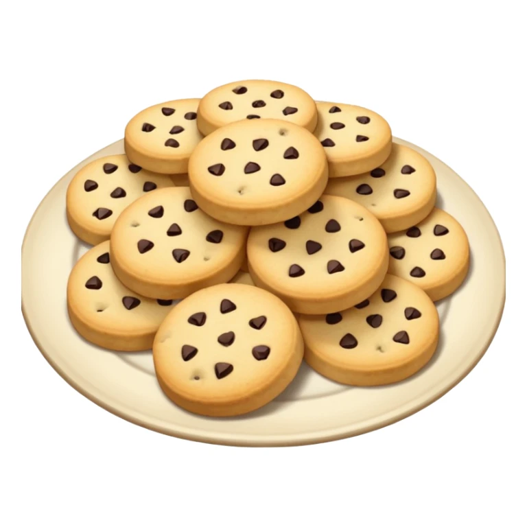 A plate of shortbread biscuits full of chocolate sticker
