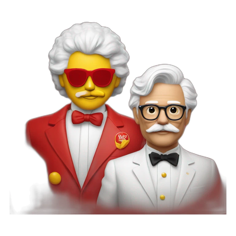 Colonel Sanders and Ronald McDonald sticker