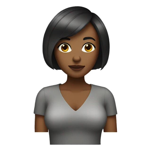BLACK WOMEN WITH A BOB HAIRCUT sticker