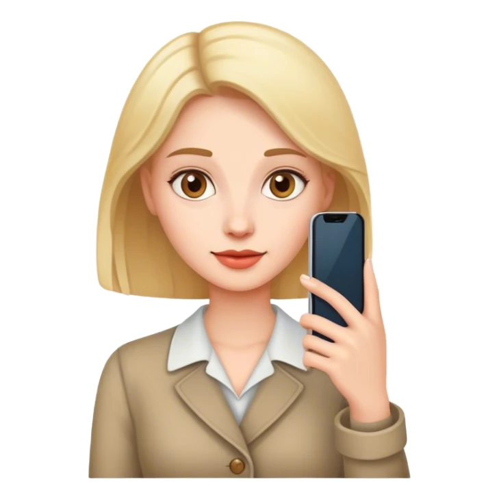 Zeige eine Frau mit Handy in der Hand  sticker