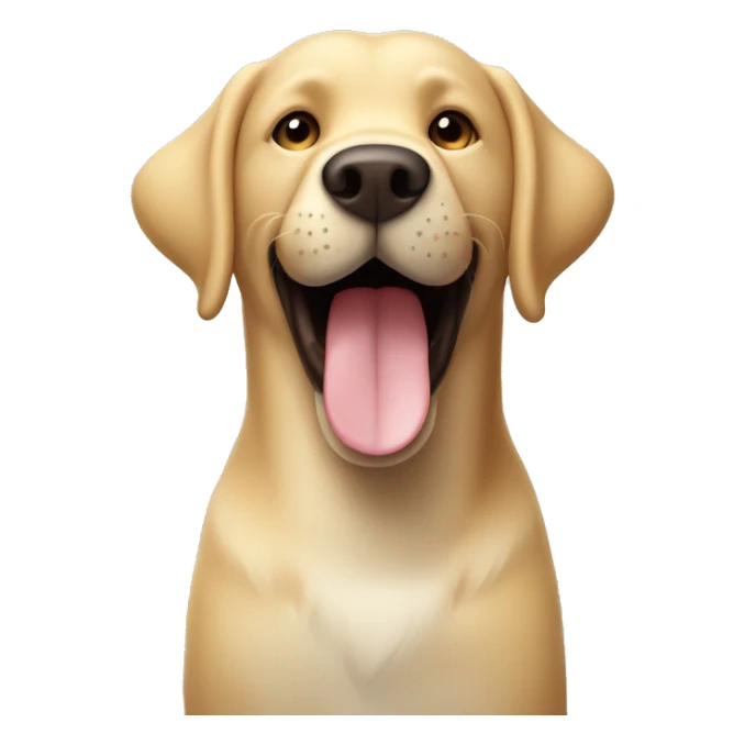 Labrador Retriever Head smiling and holding thumbs up with its paw sticker