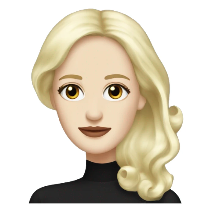 Eva Green with blonde hair in black sticker