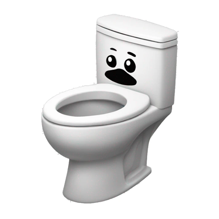 Skibidi toilet with a black doodle in it sticker