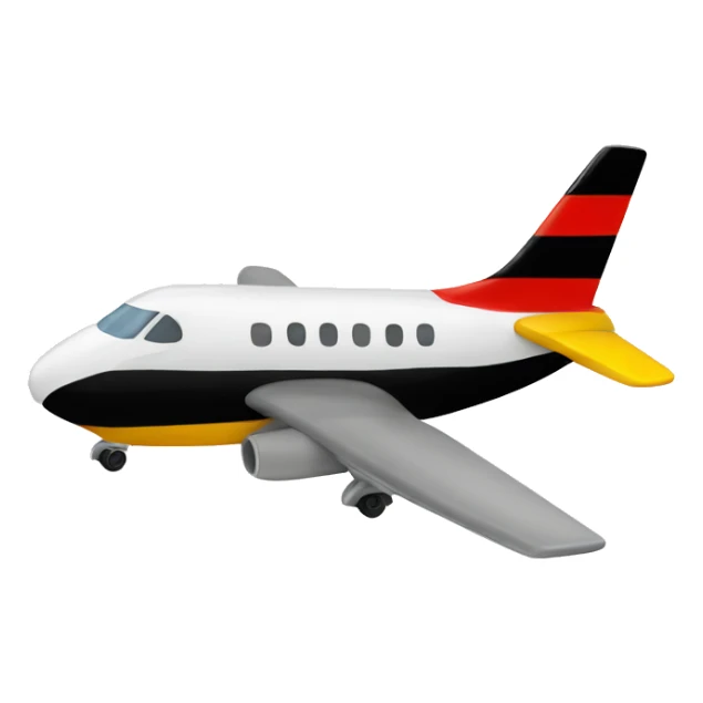 A plane in the colors of the German flag sticker