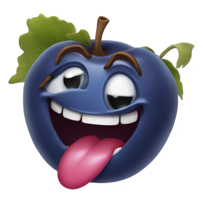 Blueberry with huge filler lips sticker