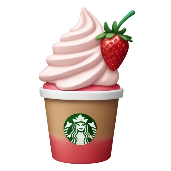 Starbucks strawberry cream frapichino sticker