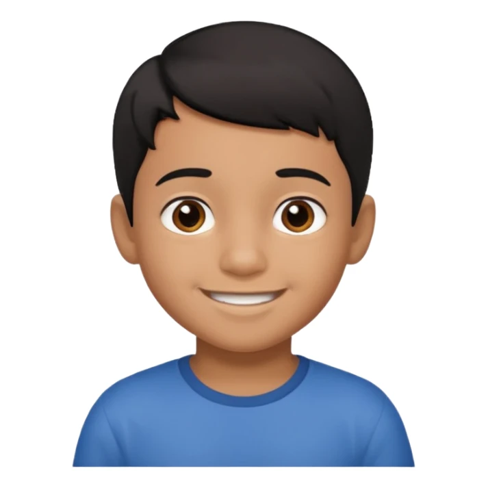 Hispanic boy, 6 years old, short hair sticker