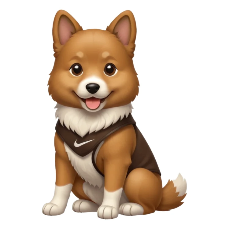 Dog wearing Nike shoes sticker