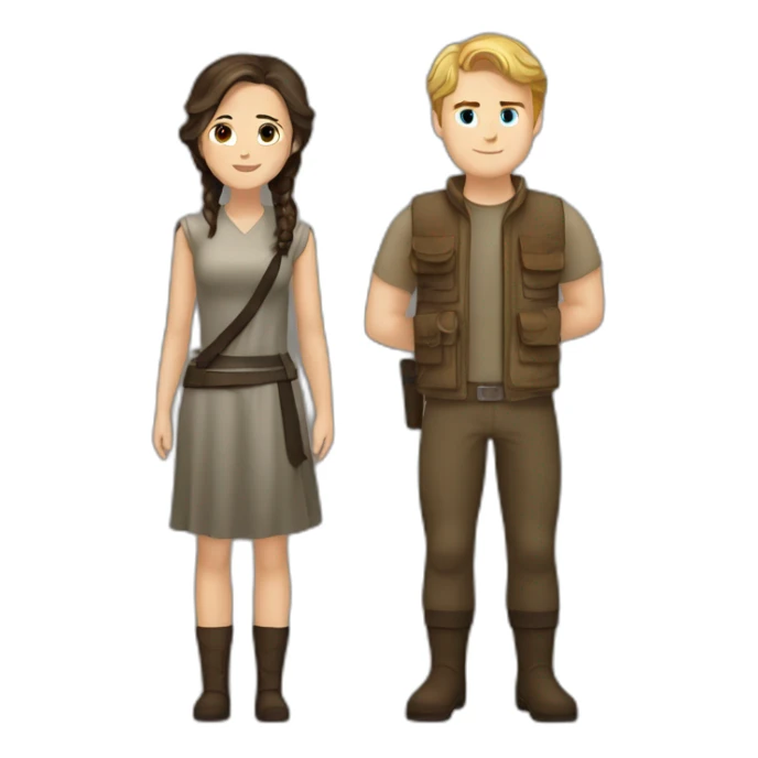 Katniss everdeen et peeta mellark sticker