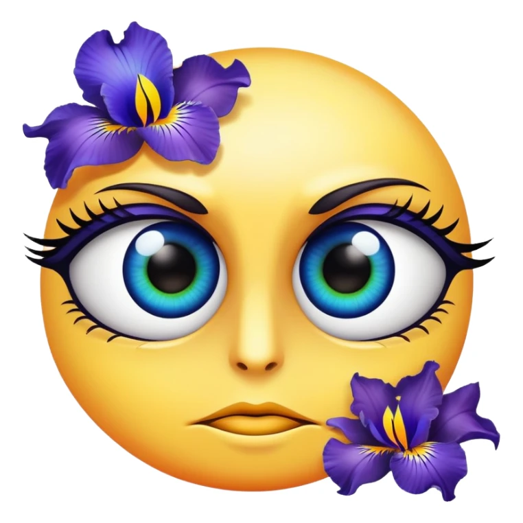 expressive cartoon eyes with colorful irises sticker