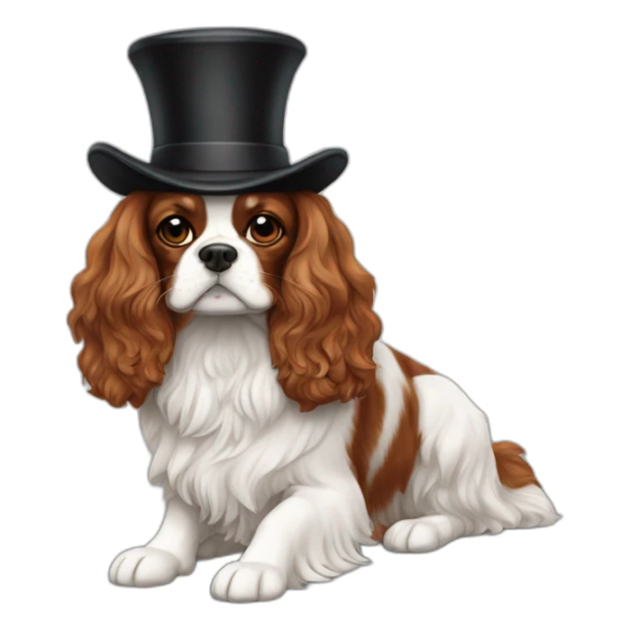 King Charles cavalier Jewish rabbi dog sticker
