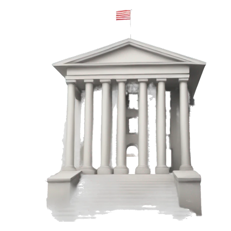 government building inside a spyglass sticker