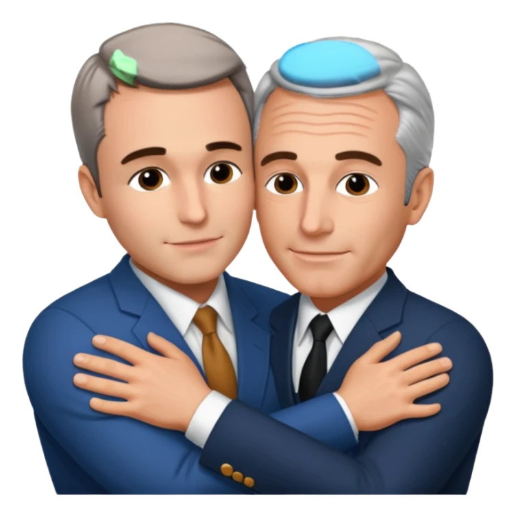 Charlie Kirk, Jeffrey Epstein hugging sticker
