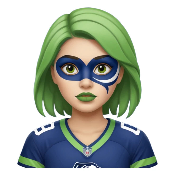seahawks fan female sticker