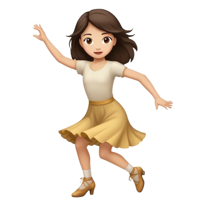 Fantastic dance emotion!!! (brunette girl) sticker