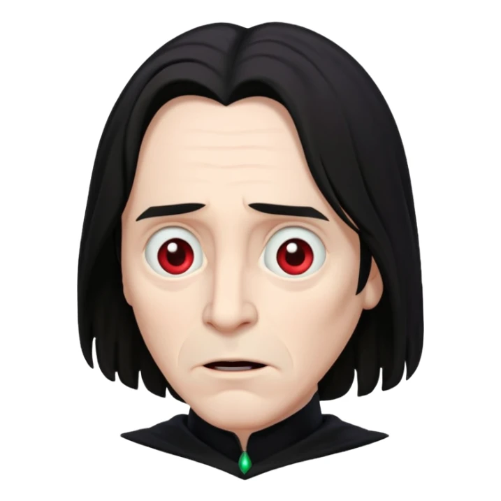 Severus Snape with heart eyes emoji looking surprised sticker