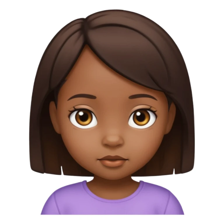 Boss black girl baby with short brown hair  sticker